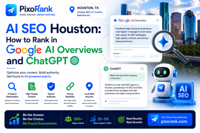 AI SEO Houston strategy for ranking in AI Overviews and ChatGPT